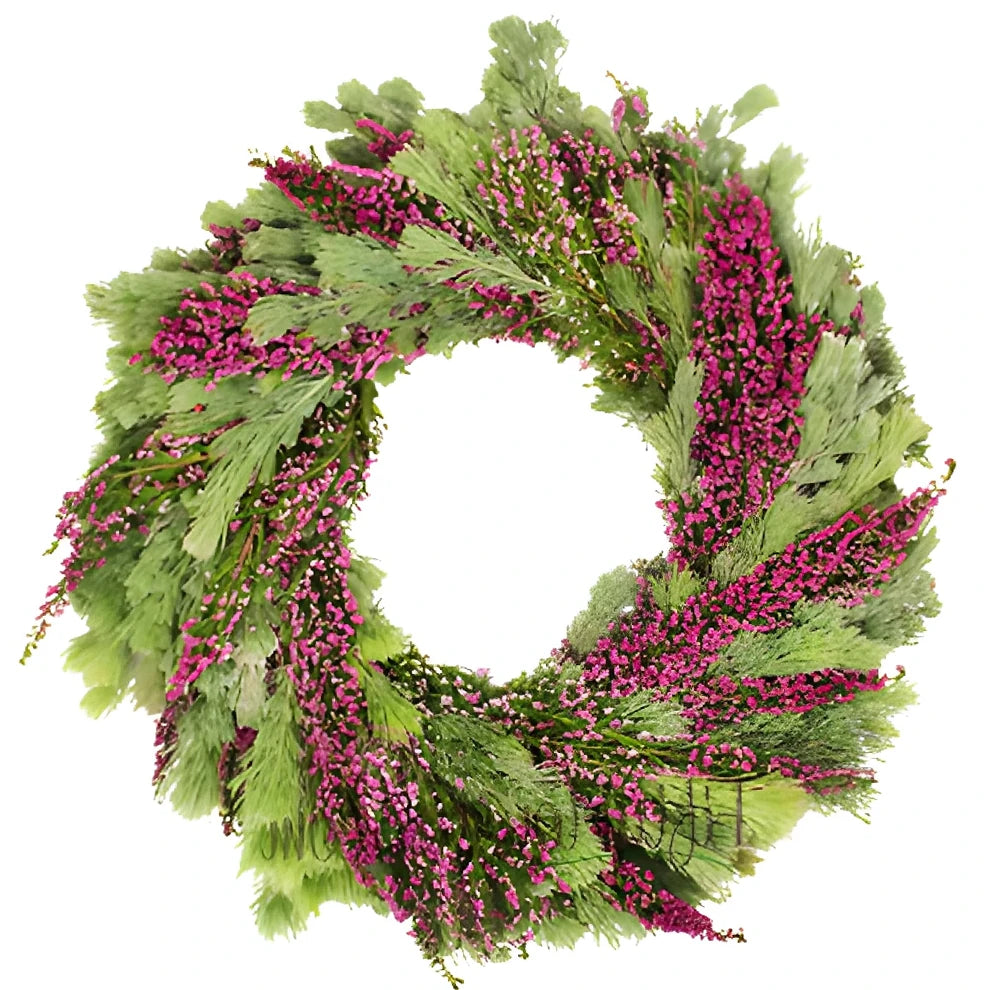 Wreath Heather & Wooley Bush Greenery - main