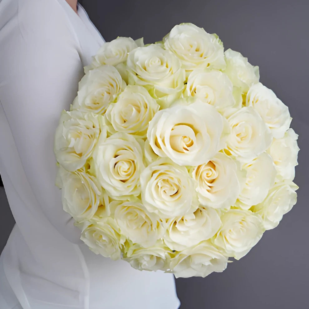 White Mondial Roses Standard - alternative 1